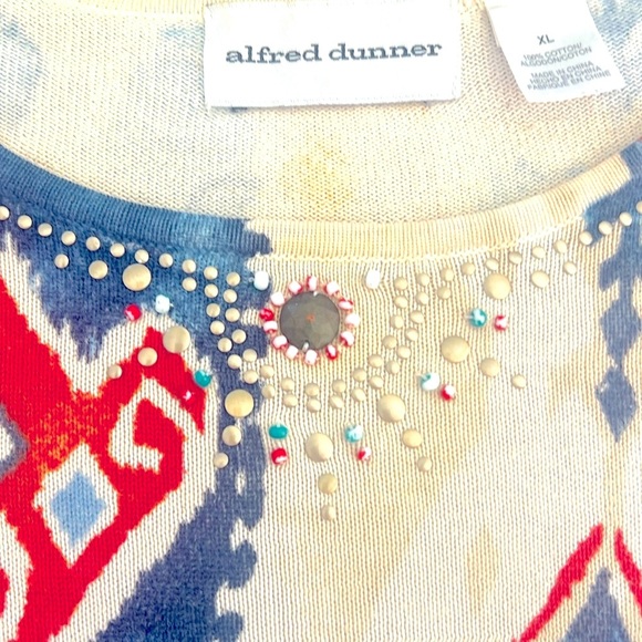 ALFRED DUNNER  Colorful southwestern 🌻Geometric Patterned Sweater - Picture 3 of 10